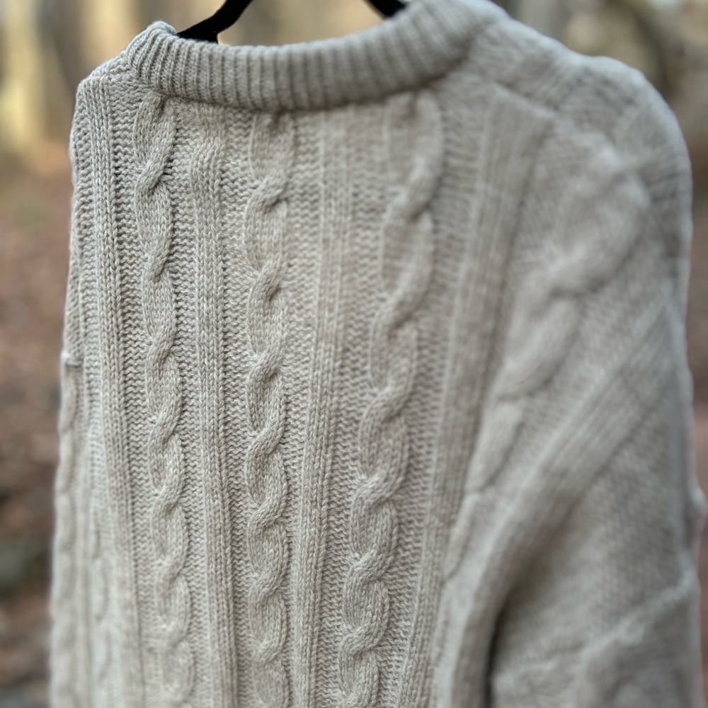 Vintage wool Men's Cream Sweater xl - Picture 7 of 10